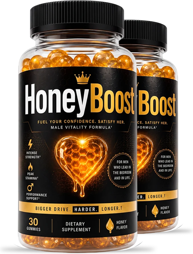 Two bottles of HoneyBoost gummies